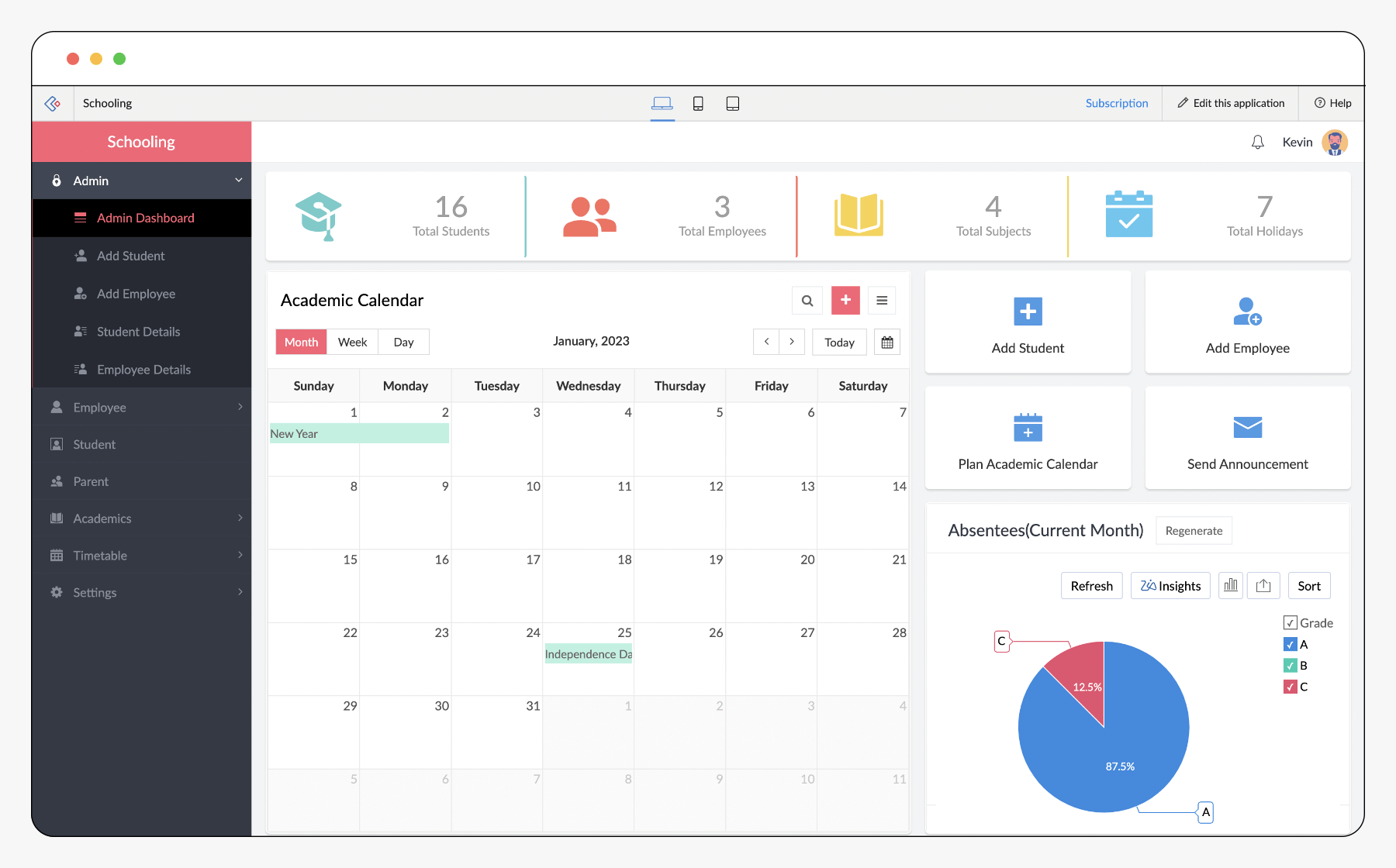 School Management Software Software Screenshot - Business Productivity Tool by Elite Software Suite